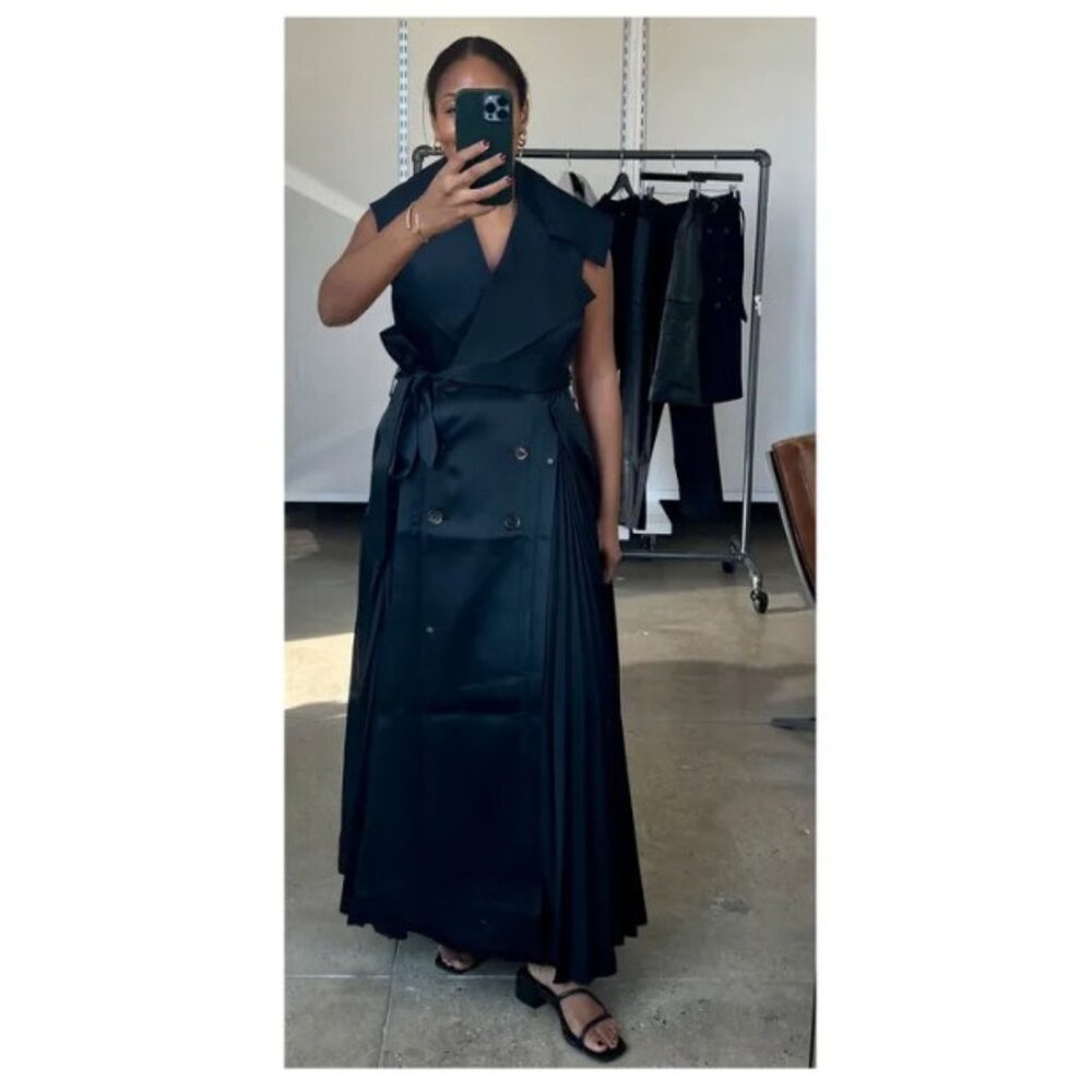 Banana Republic x Peter Do Satin Dress sz M color black NWT $900 *missing parts